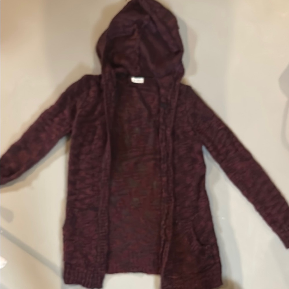 Ardene Purple Cardigan Sweater with High Collar